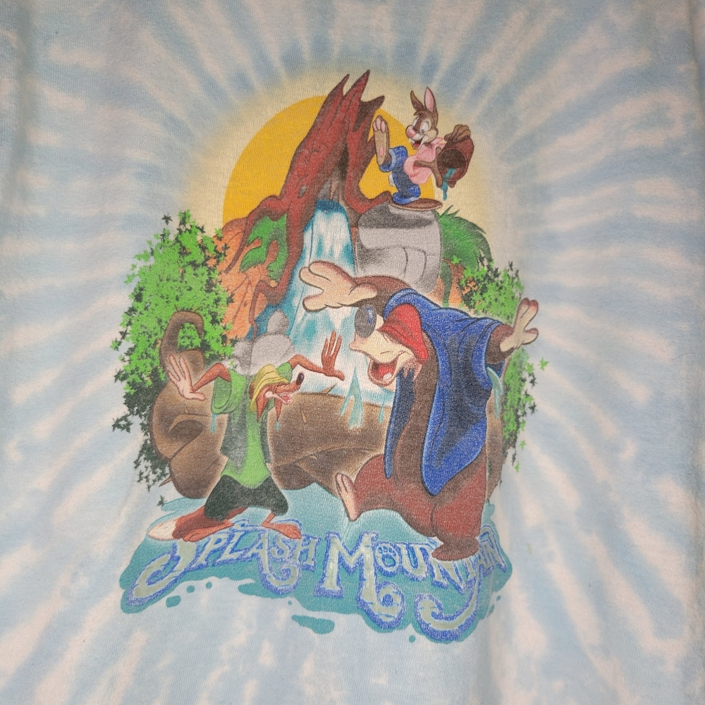 Vintage Disney World Splash Mountain Dry is Not an Option tie dye Youth XS RARE